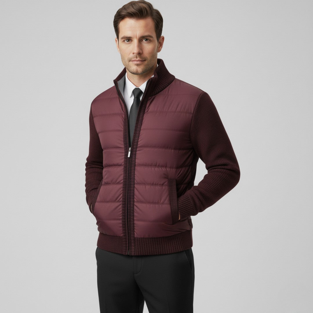 Veste matelassée pour homme avec manches en maille