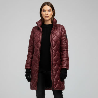 Veste en duvet matelassée avec capuche