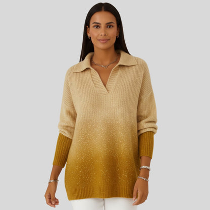 Pull brillant avec motif dégradé