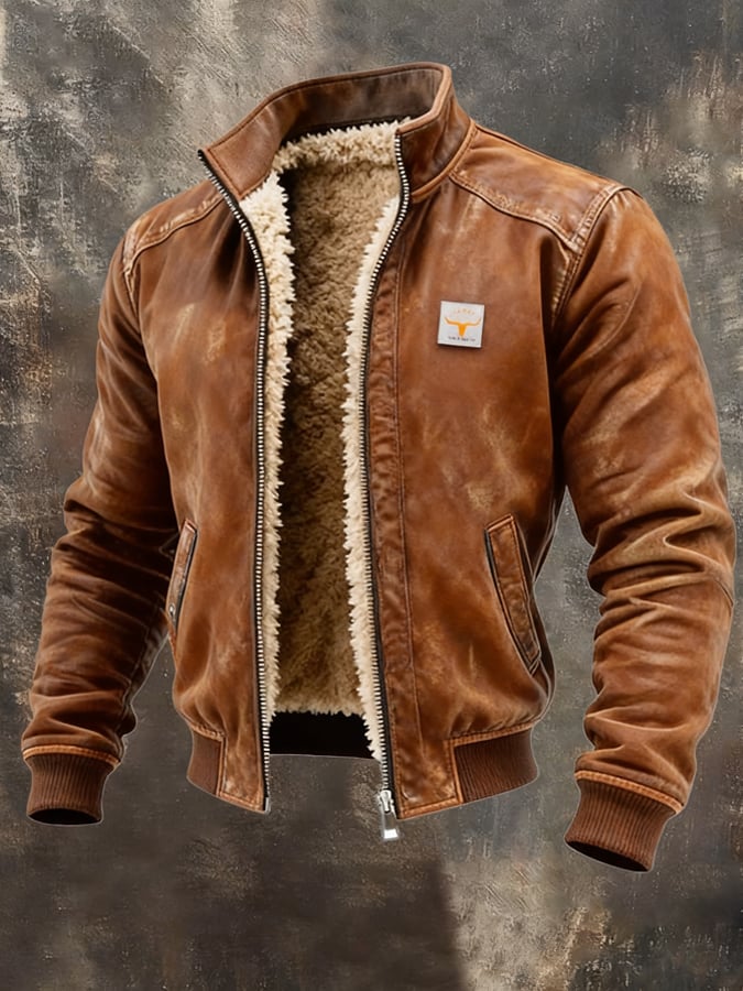 Veste thermique en cuir