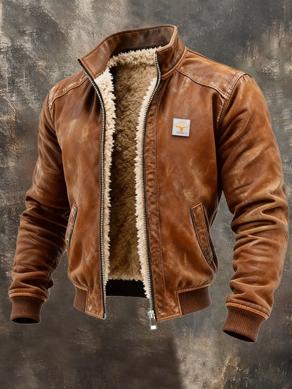 Veste thermique en cuir
