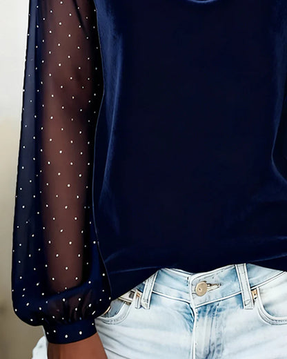 Pull élégant avec manches transparentes