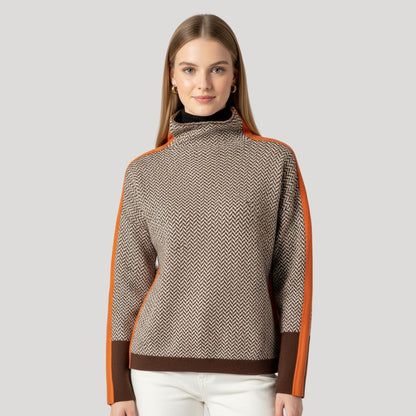 Pull à col roulé design