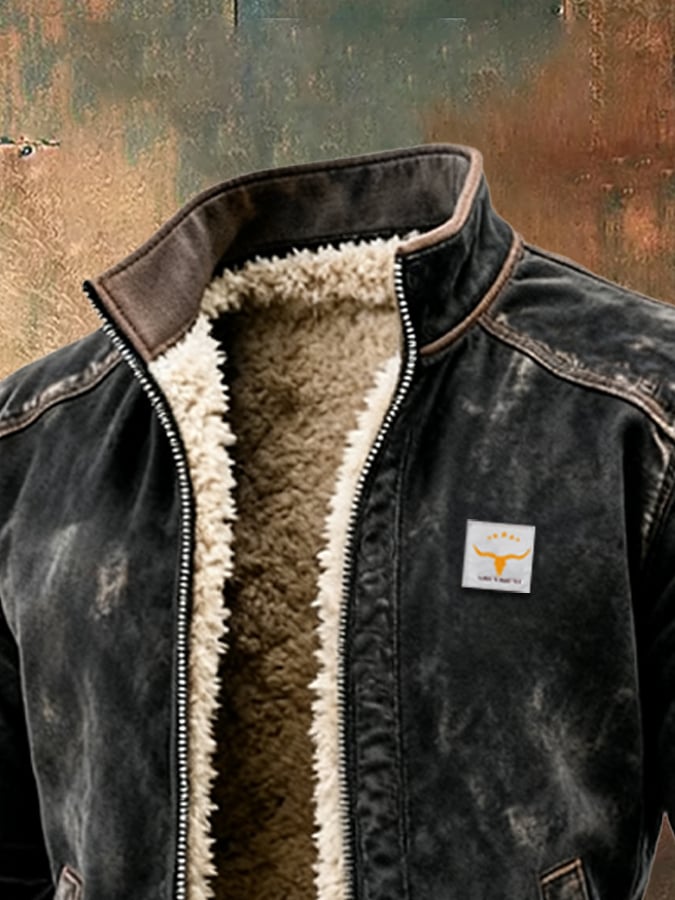 Veste thermique en cuir