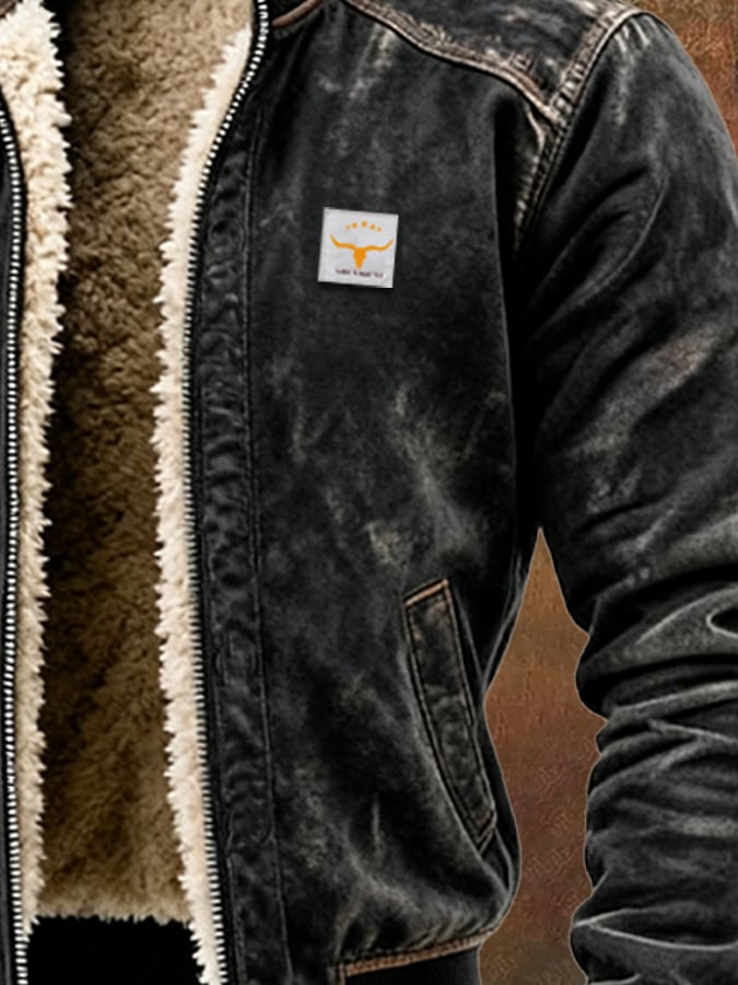 Veste thermique en cuir