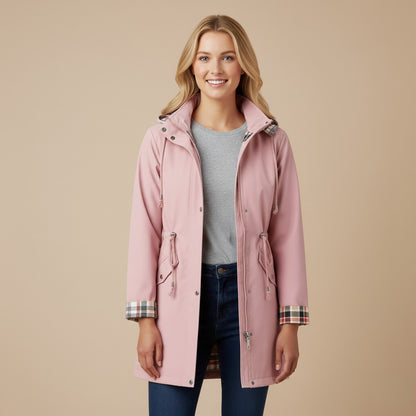 Veste imperméable avec doublure à carreaux